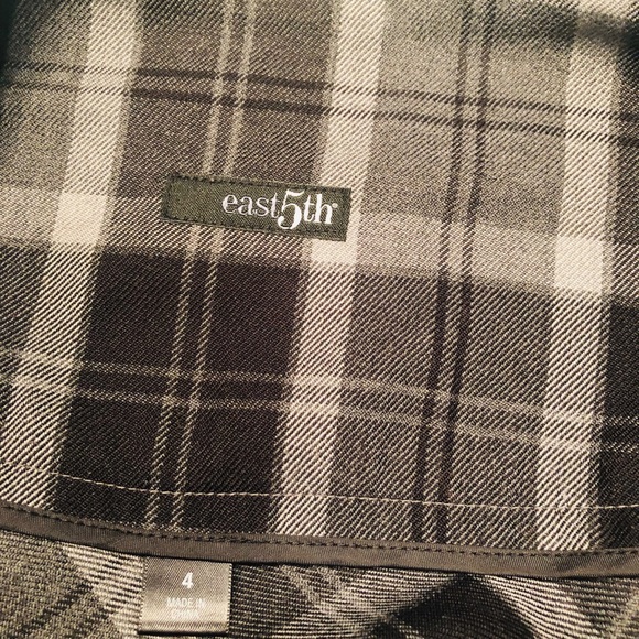 East 5th grey plaid wrap skirt - Picture 3 of 3